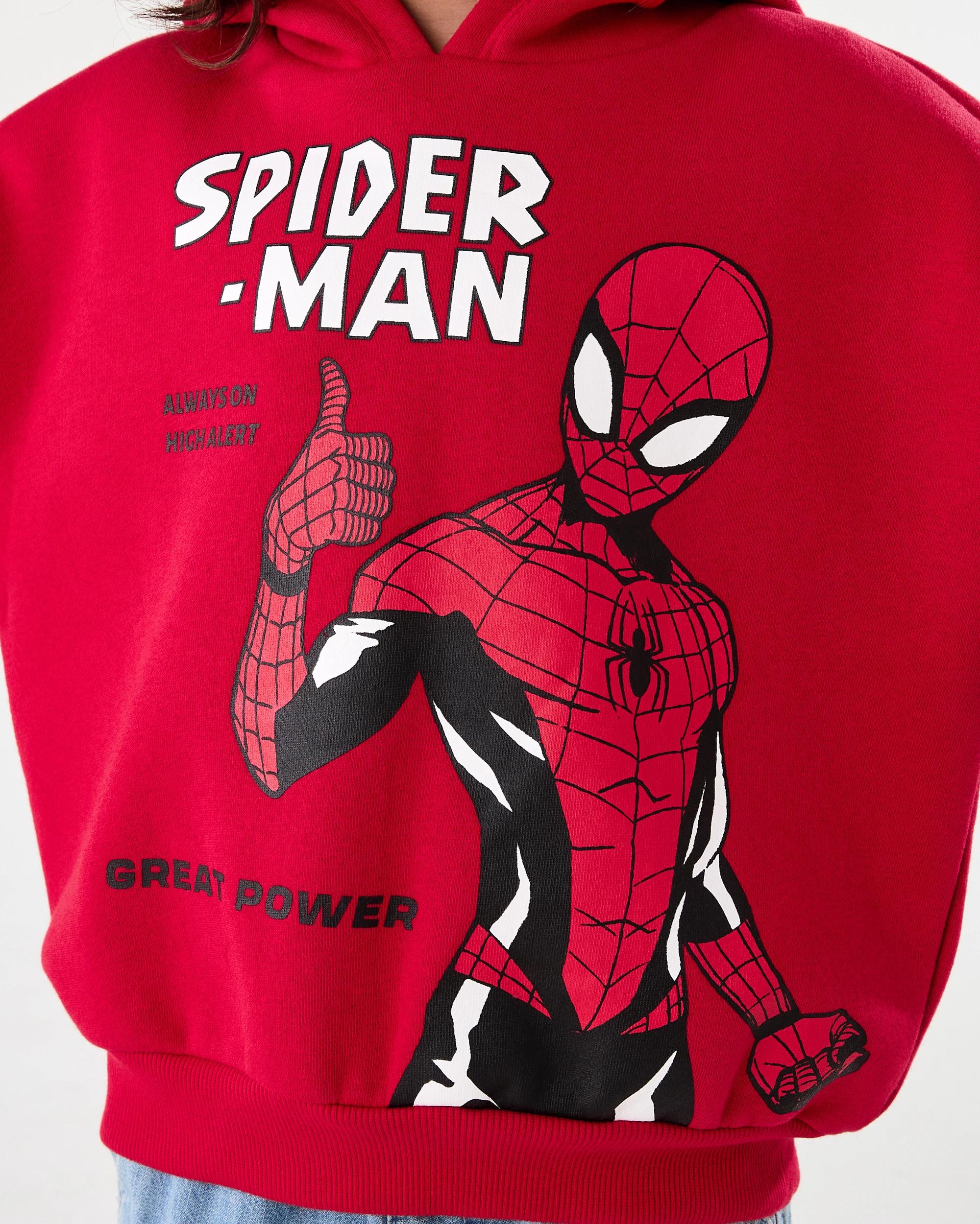 4 Spider-Man License Oversized Print Hoodie Spiderman, 4 of 7