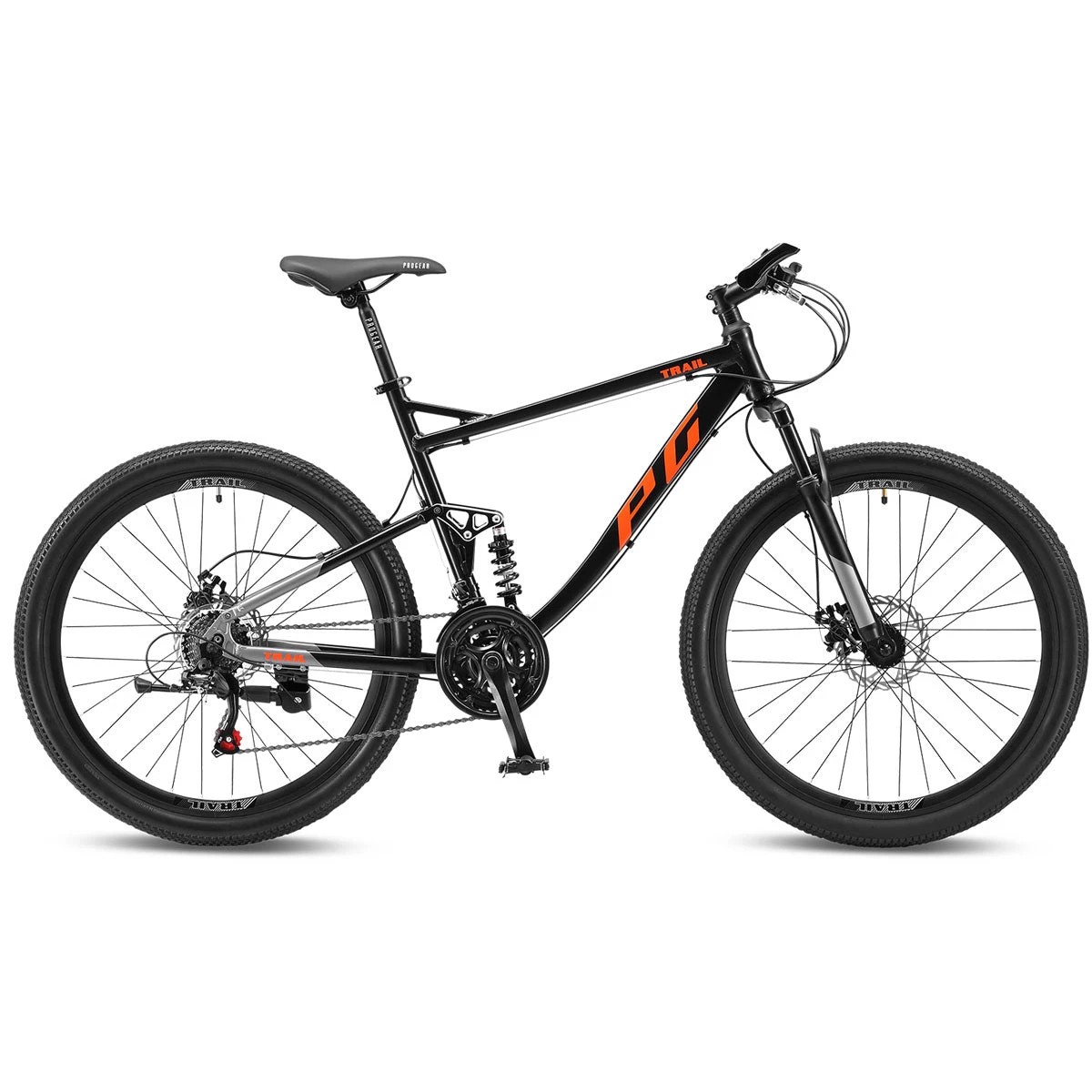 2 Progear Trail Dual Suspension MTB 26x19" Black Ember, 2 of 5