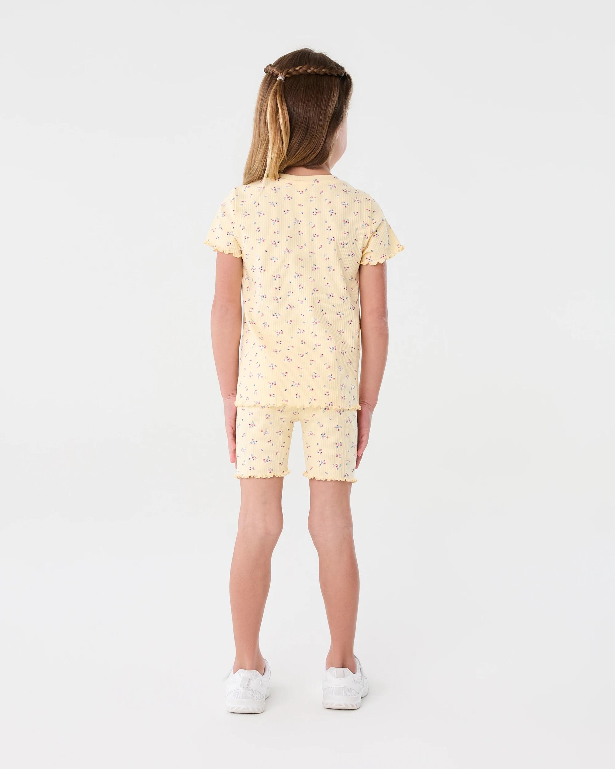 8 Short Sleeve Ribbed T-shirt Ylw Floral, 8 of 8