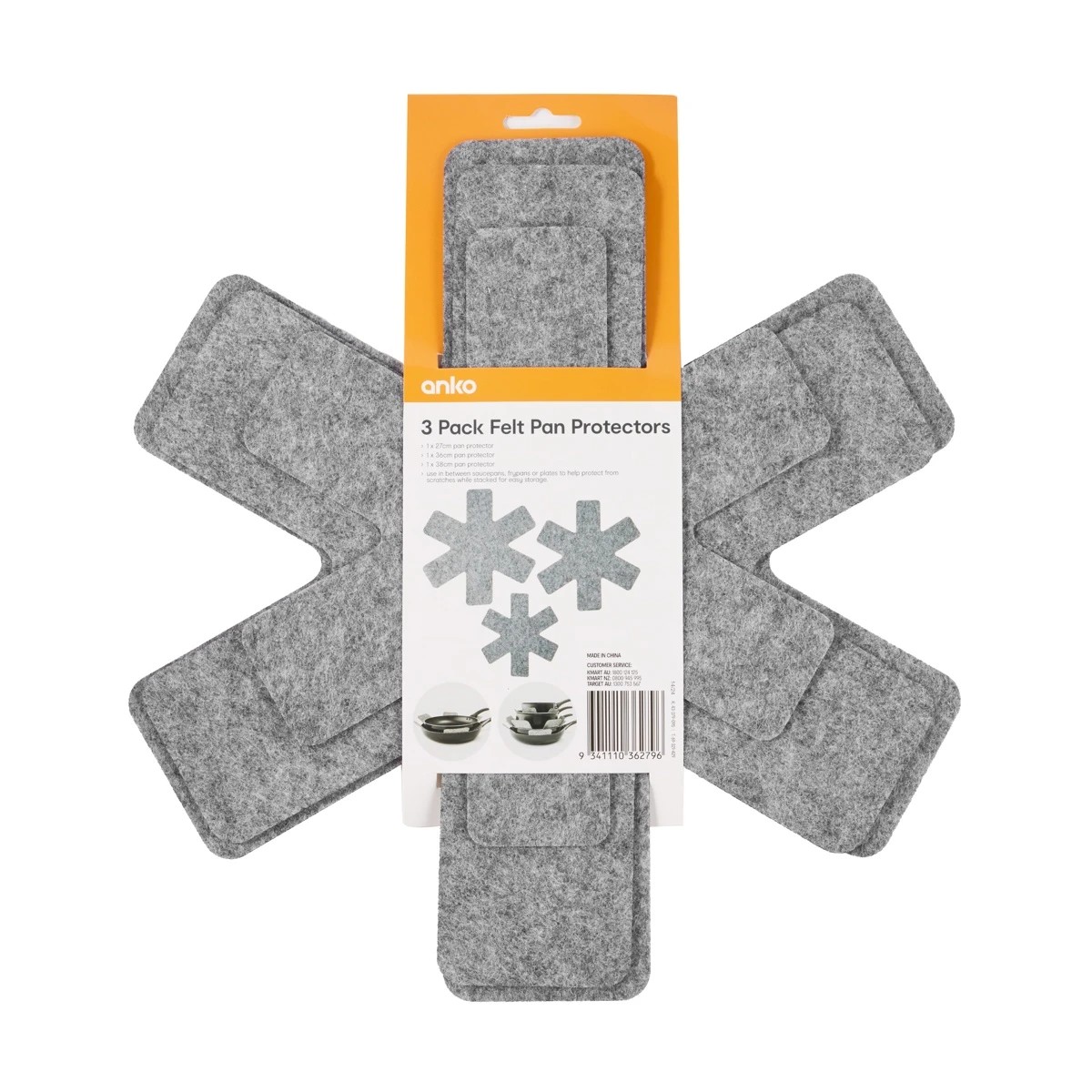6 3 Pack Pan Protectors - Grey, 6 of 6