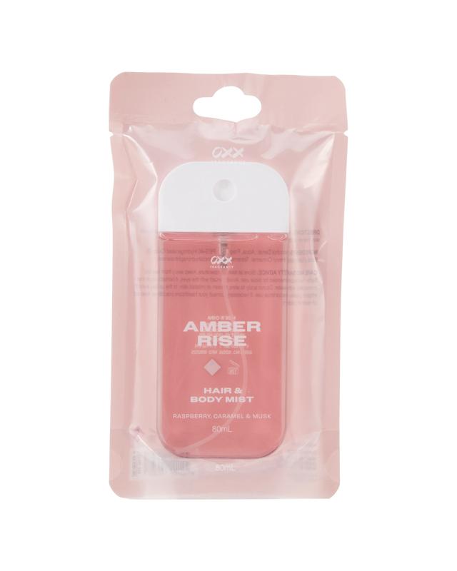 OXX Fragrance Amber Rise Hair and Body Mist 80ml - Raspberry, Musk and Car