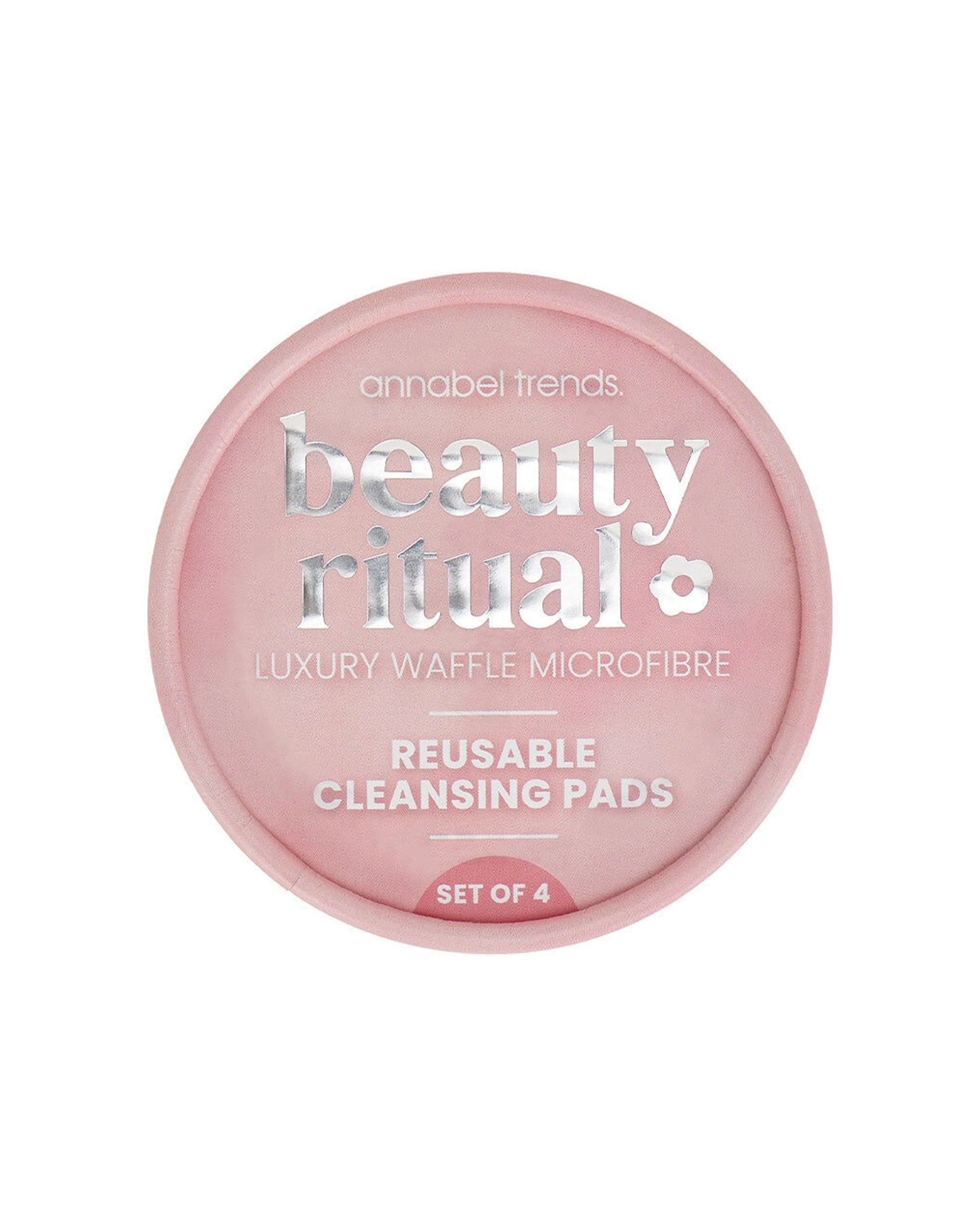 5 Annabel Trends 4pc Beauty Ritual Luxury Waffle Cleanse Pads Dusty - Pink, 5 of 5