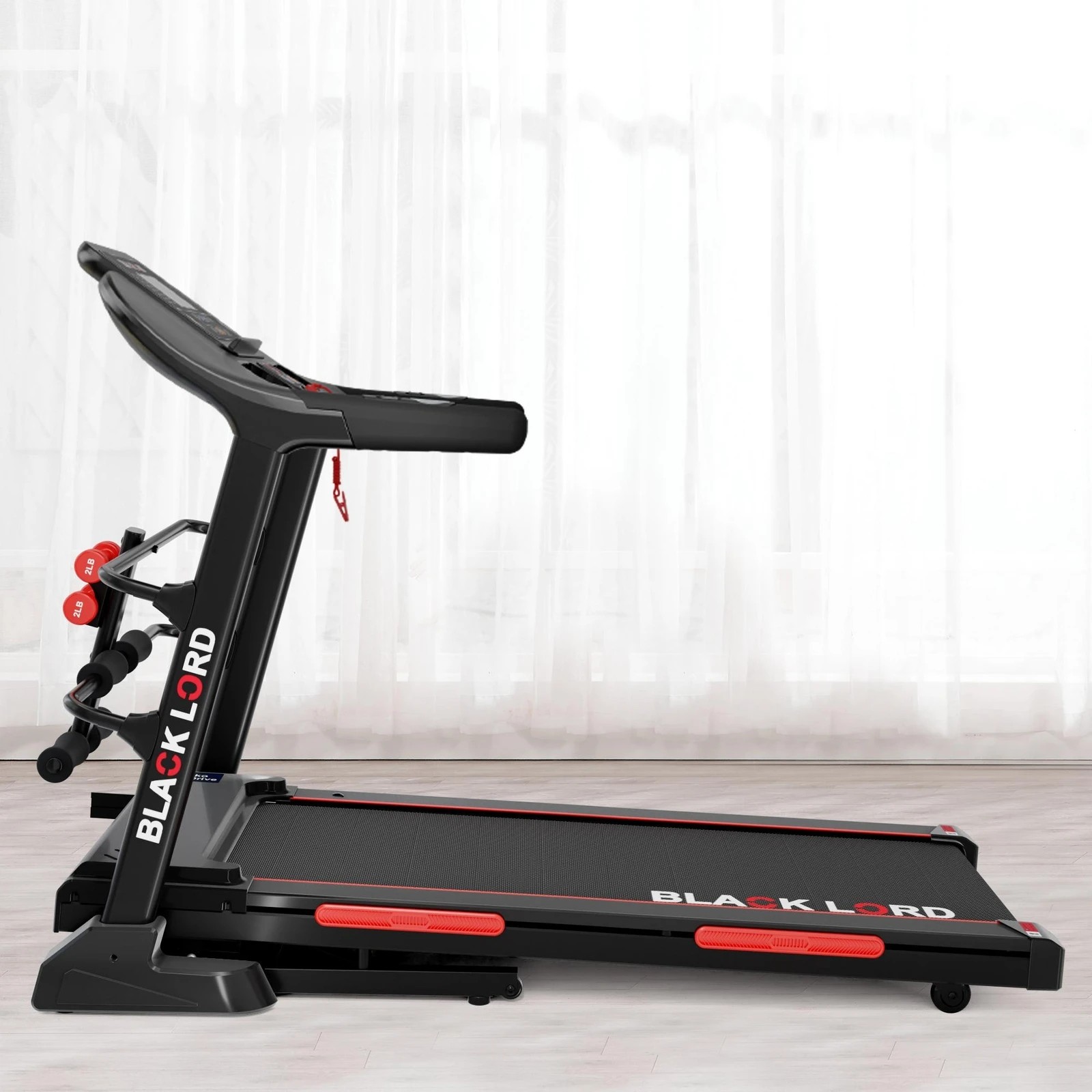 2 Black Lord Treadmill Electric Home Gym Exercise Running Machine Auto Incline, 2 of 10