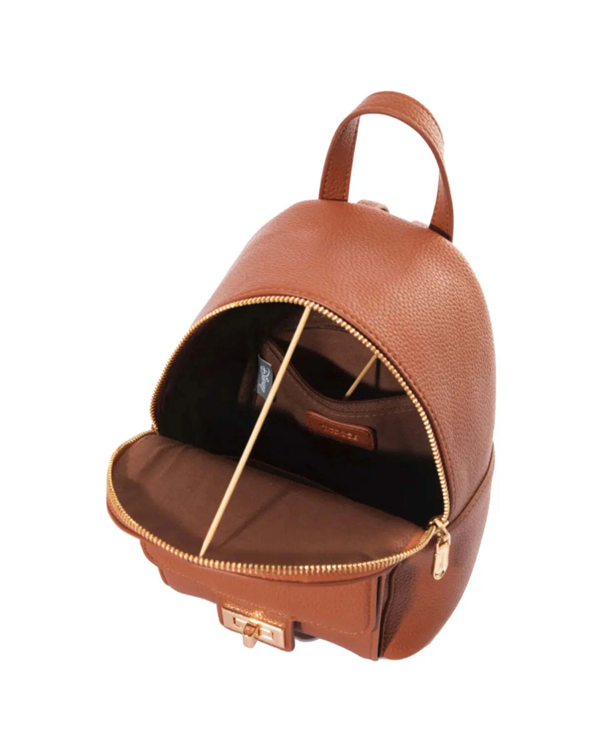 5 Disney Mickey Mouse Mini Backpack Adjustable Shoulder Straps PU Leather - Brown, 5 of 5