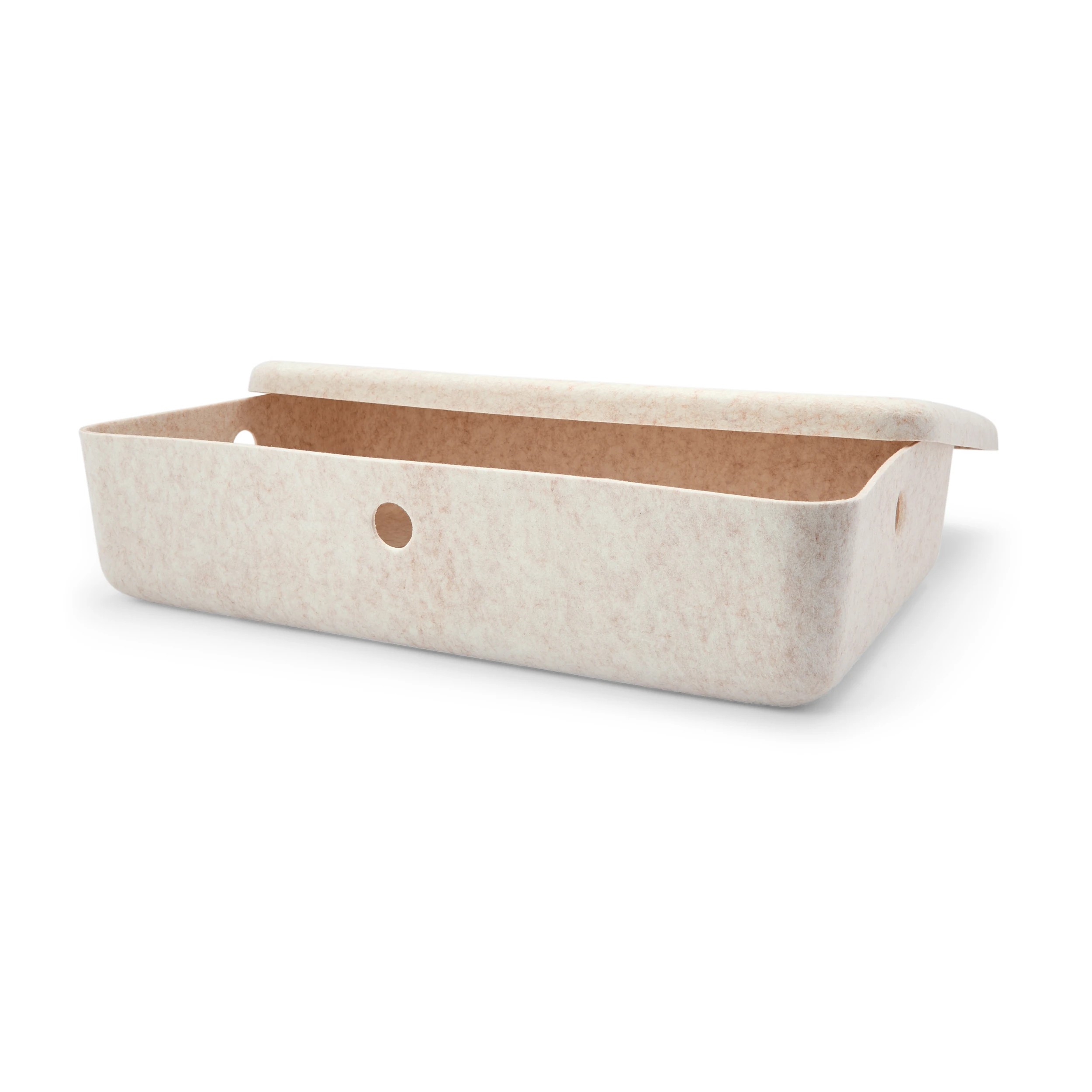 5 Felt Underbed Basket with Lid - Beige, 5 of 10