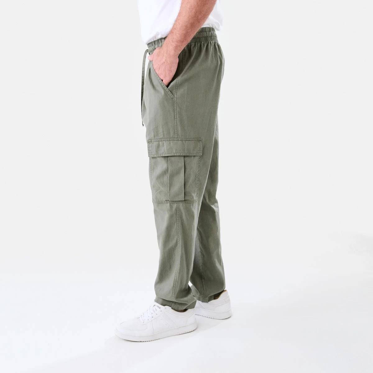2 Linen Cargo Pants Grn Tea, 2 of 7