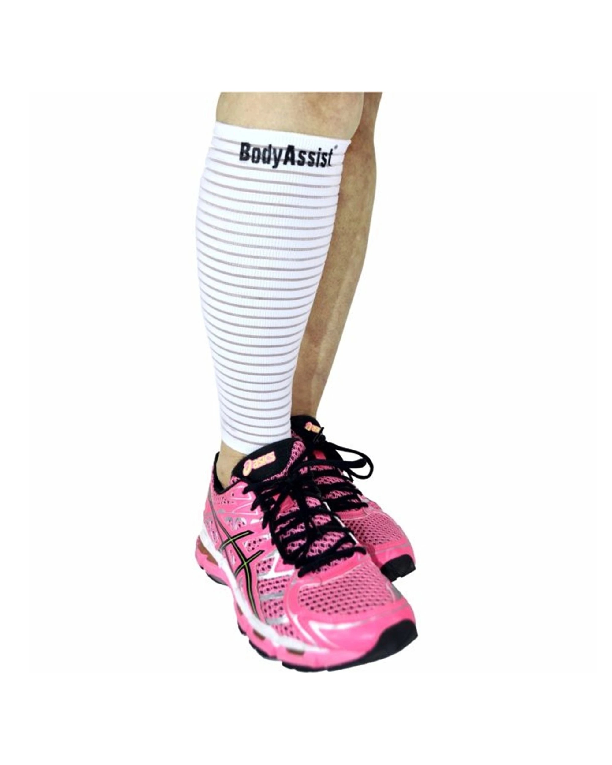 1 Bodyassist Elastic Slip-On Calf Support Lightweight Orthopaedic Compression Large - White - White, 1 of 1