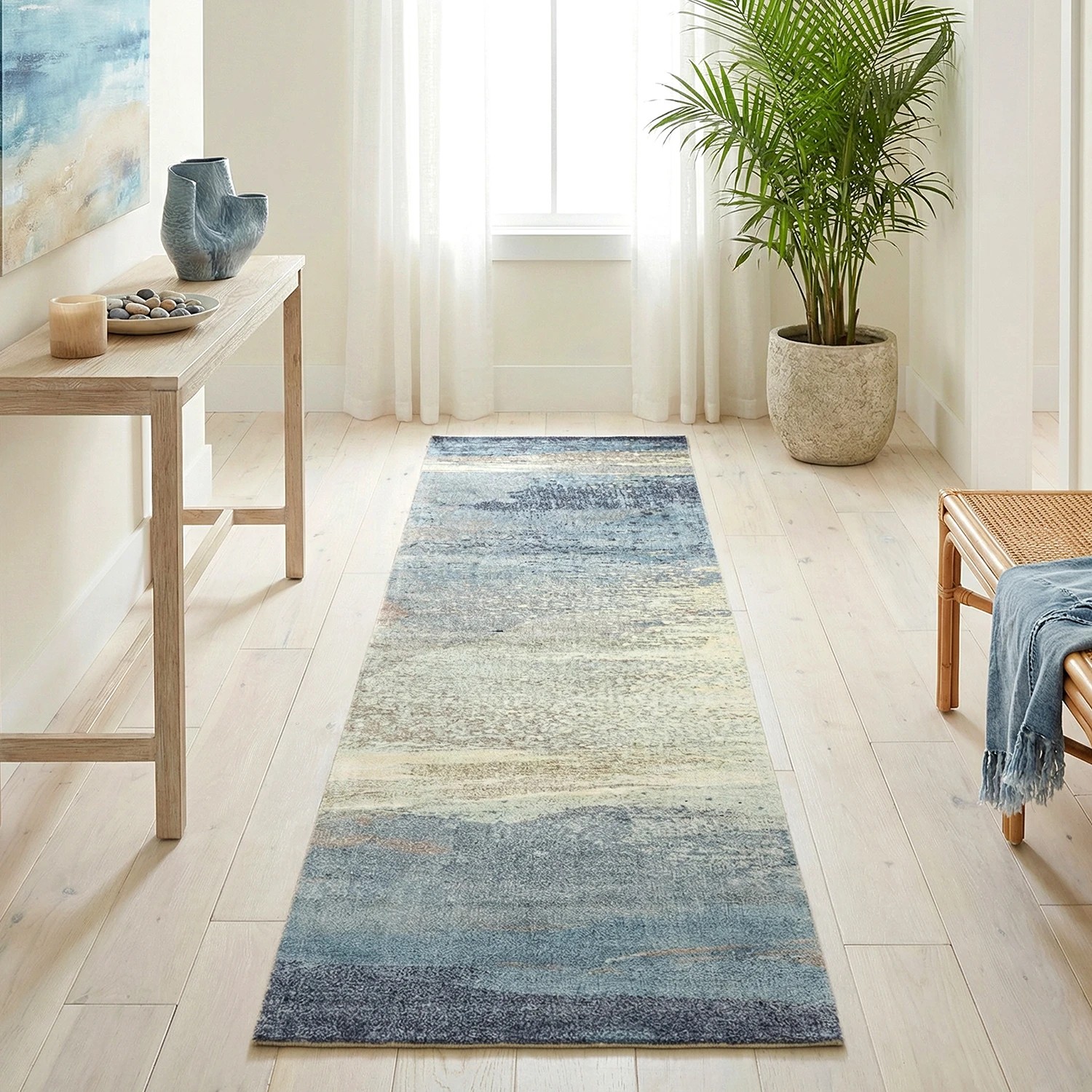 1 Common Ground Rugs Urbanite 563 400x76cm - Large Runner Rug - Blue, 1 of 7