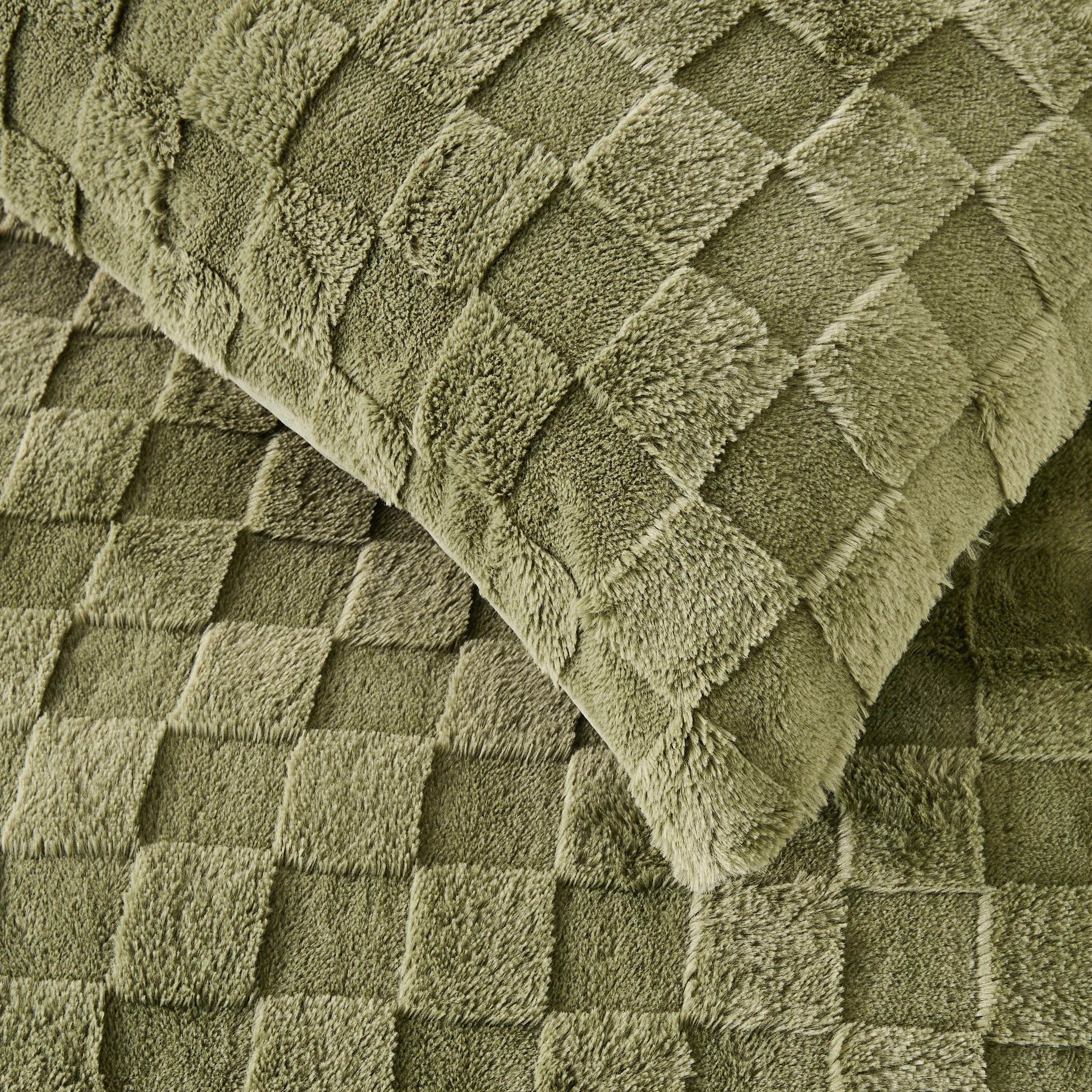 3 Check Quilt Cover Set - Single Bed, Green, 3 of 6