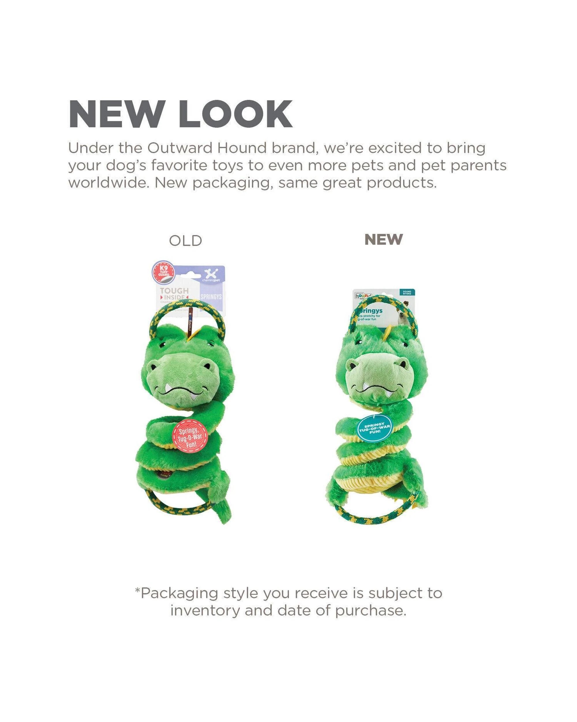 8 Outward Hound Springys Gator Interactive Plush Dog Squeaker Toy, 8 of 9