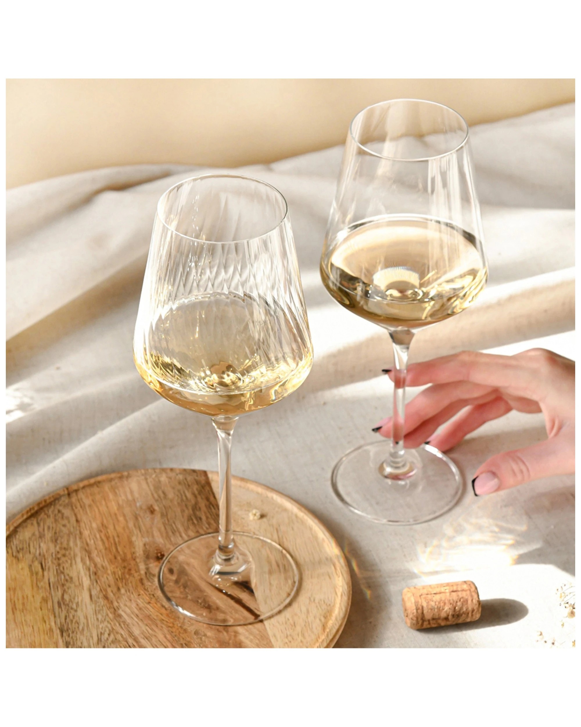 3 Krosno Crystal Wine Glasses 6 Piece Set 450ml Gift Boxed Made In Poland - Plain, 3 of 7