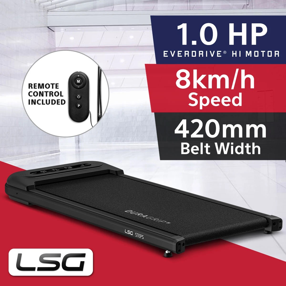 2 LSG STEPS Walking Pad Under Desk Treadmill - Black, 2 of 9