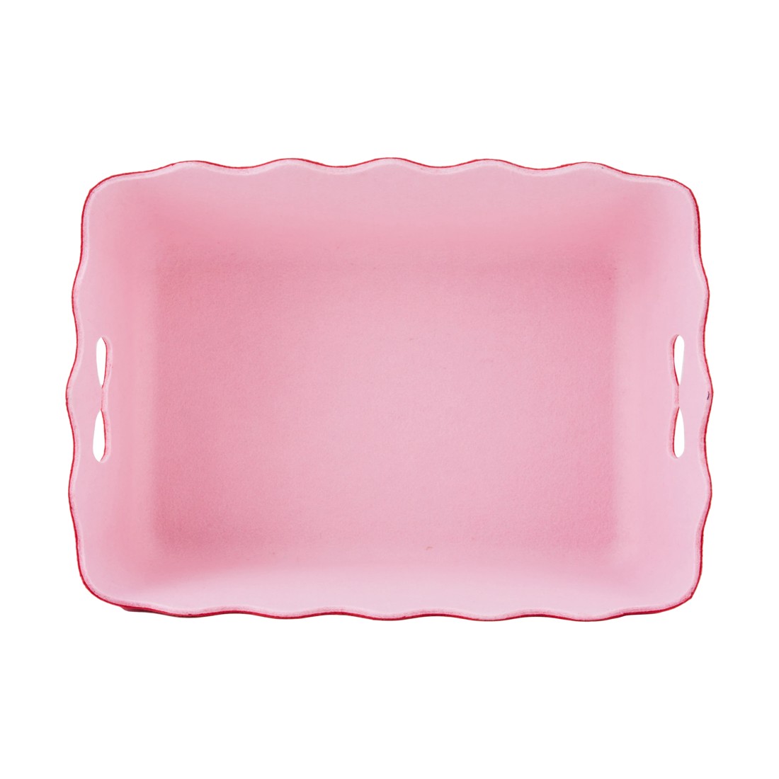 4 Christmas 2 Tone Red Felt Basket, 4 of 5