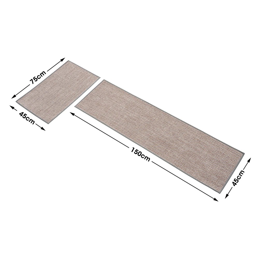 2 ZUNI 2PCS Kitchen Mats Non Slip Anti Fatigue Door Rugs Floor Mat - Grey, 2 of 3