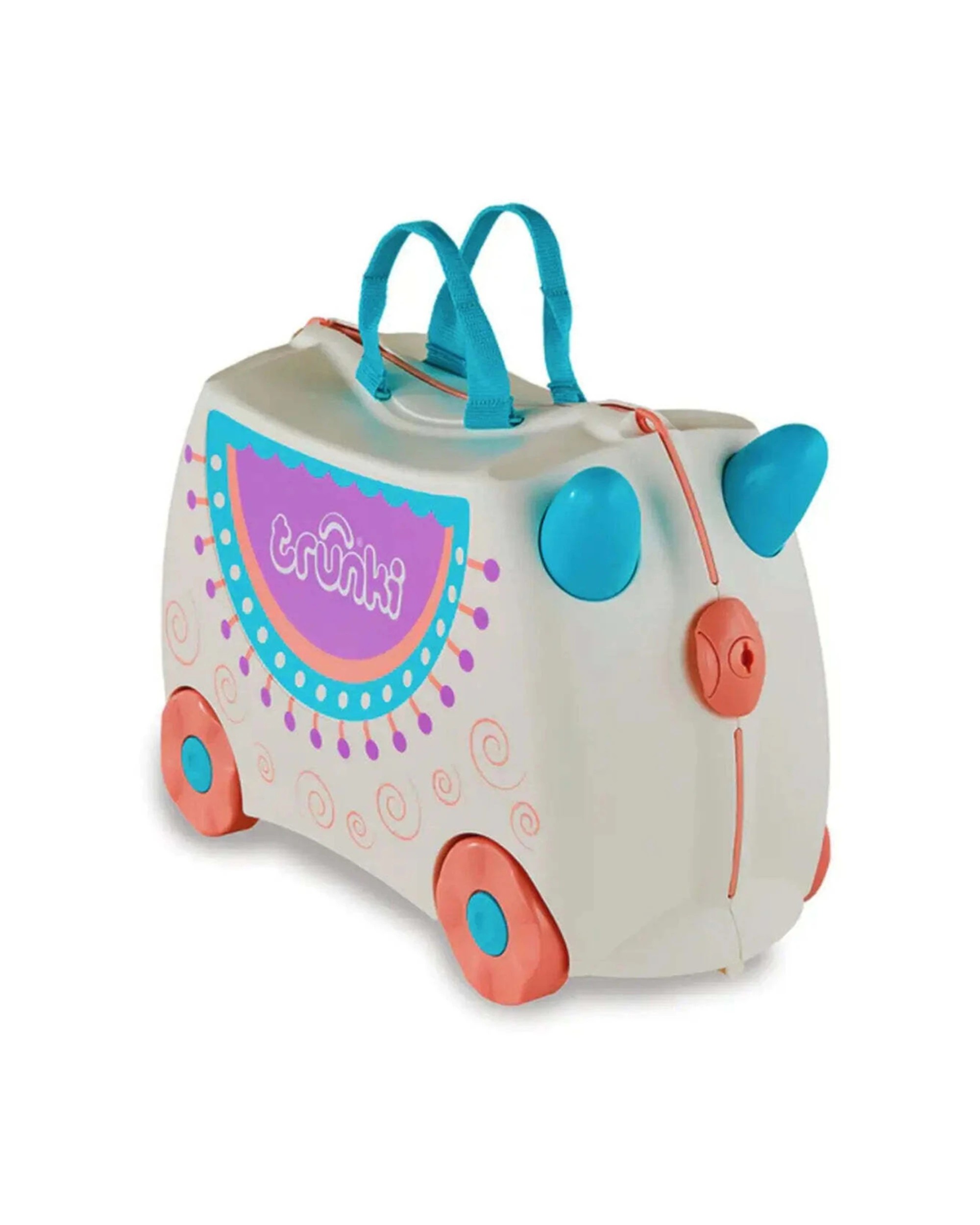 1 Trunki Lola The Llama Ride On Suitcase Carry-On Bag Travel Luggage - Multi, 1 of 8