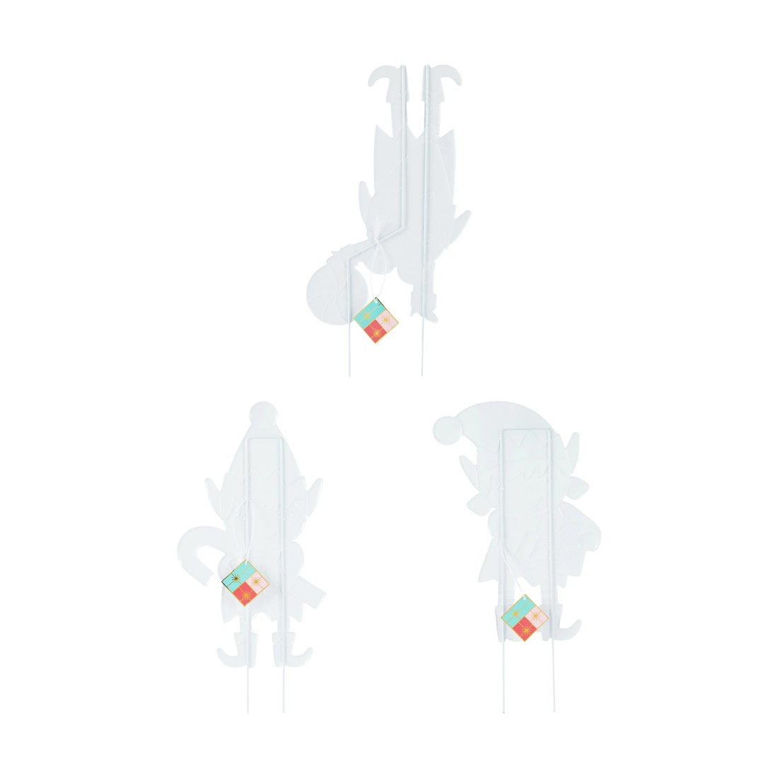 3 Small Christmas Elf Stake - Assorted, 3 of 3