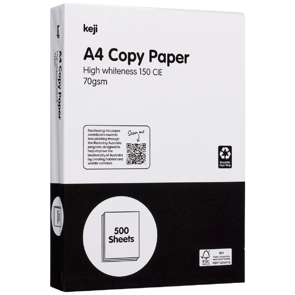 4 Keji A4 Copy Paper 70GSM 5 Ream Carton, 4 of 4