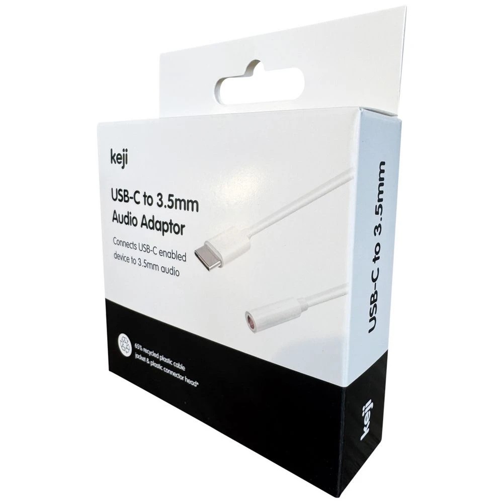 4 Keji USB-C to 3.5mm Adapter White, 4 of 4