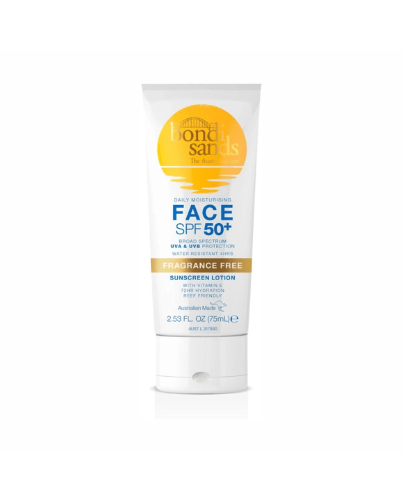 Bondi Sands SPF 50+ Fragrance Free Sunscreen Lotion 75ml - Vitamin E - White