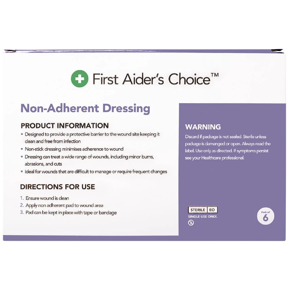 2 First Aider’s Choice 7.5x10cm Non-Adherent Dressing 6 Pack, 2 of 4