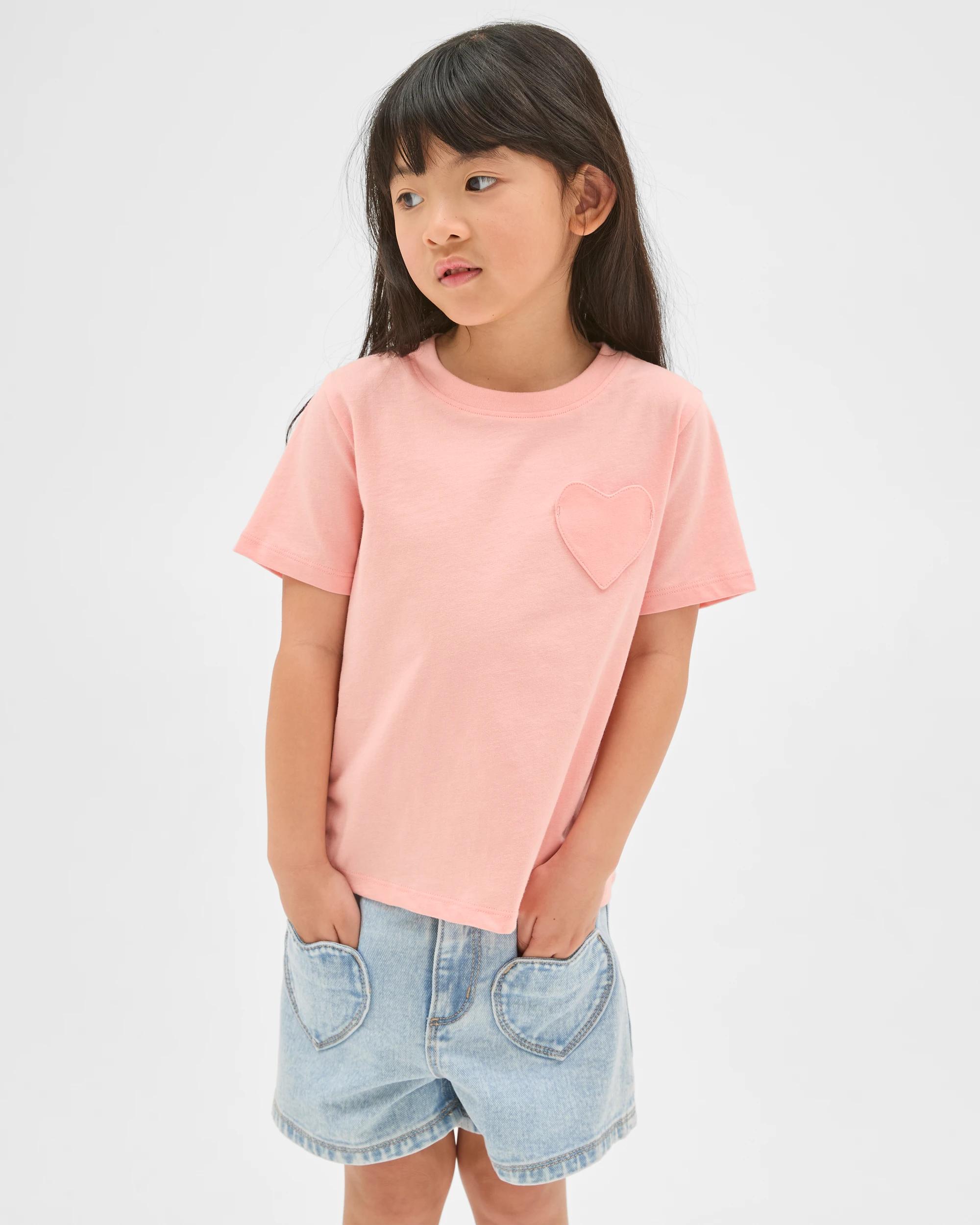 2 Target Kids Australian Cotton 3 Pack T-Shirts CORAL STRIPE, 2 of 9