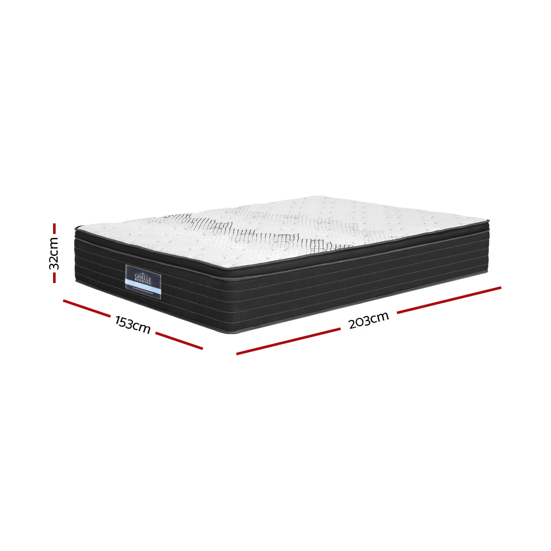 2 Giselle Bedding 32cm Mattress Extra Firm Queen - Multi, 2 of 7