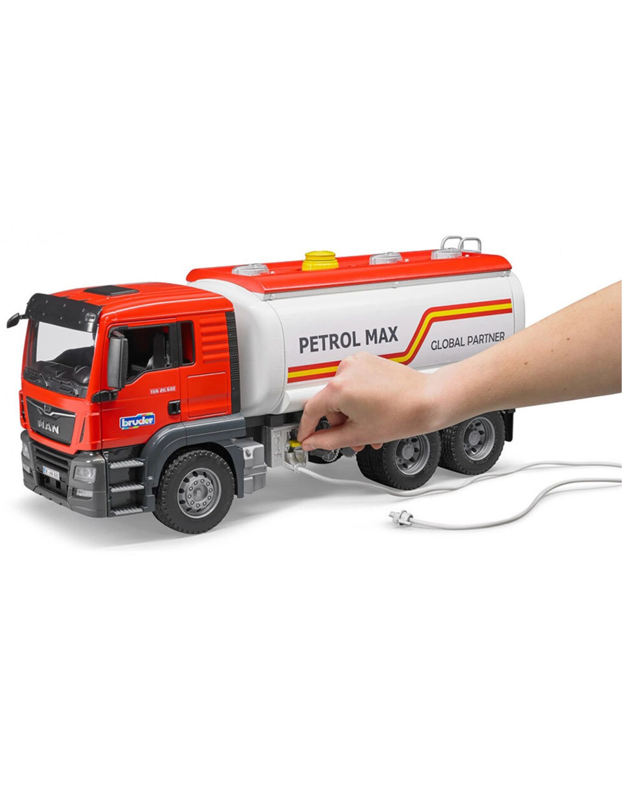 2 Bruder Man Tgs Tanker Truck 1 16 Scale With Water Pump Function Kids 4 Years Plus - Red, 2 of 6
