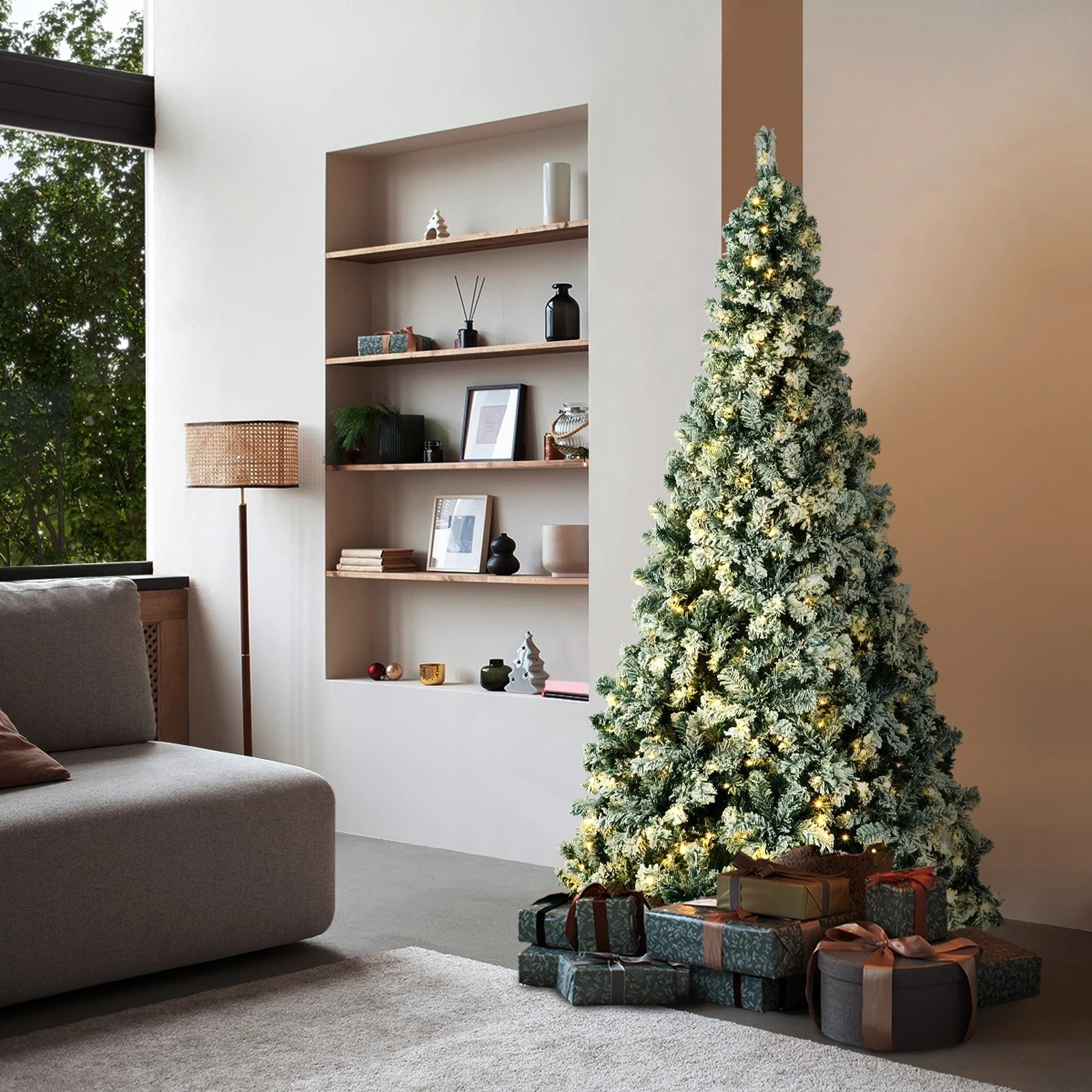 3 Tinseltown LED Christmas Tree 1.8M 6FT Xmas Trees Snow Flocked Decorations - White, 3 of 7