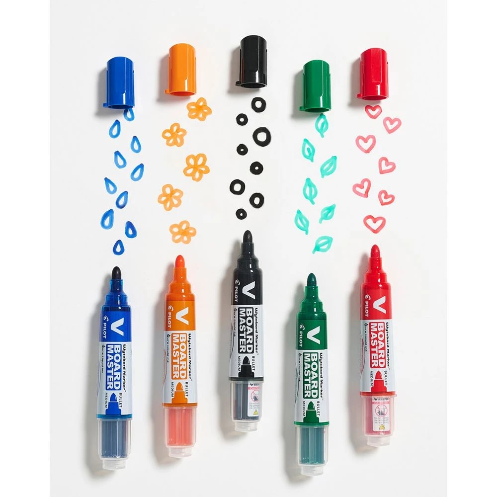 6 PILOT V Board Master Whiteboard Marker Refills Black 5Pk, 6 of 7