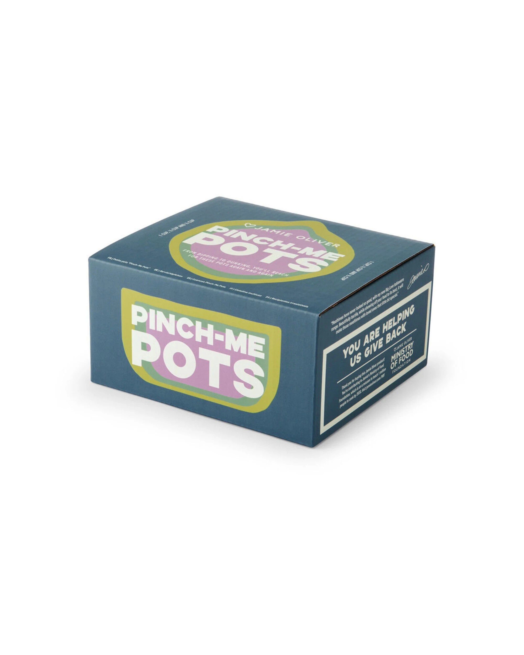 4 Jamie Oliver 2x 3pc Big Love Pinch-Me Pots Measuring Cup Set Stoneware Kitchen Utensils Gadgets - Multi, 4 of 6