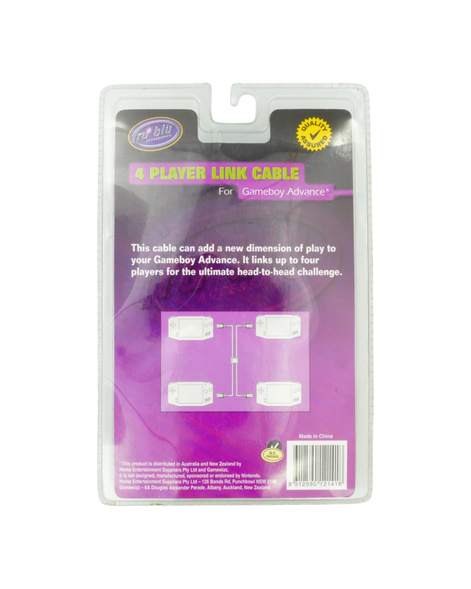 2 Tru Blu 4 Player Link Cable for Game Boy Advance, 2 of 2