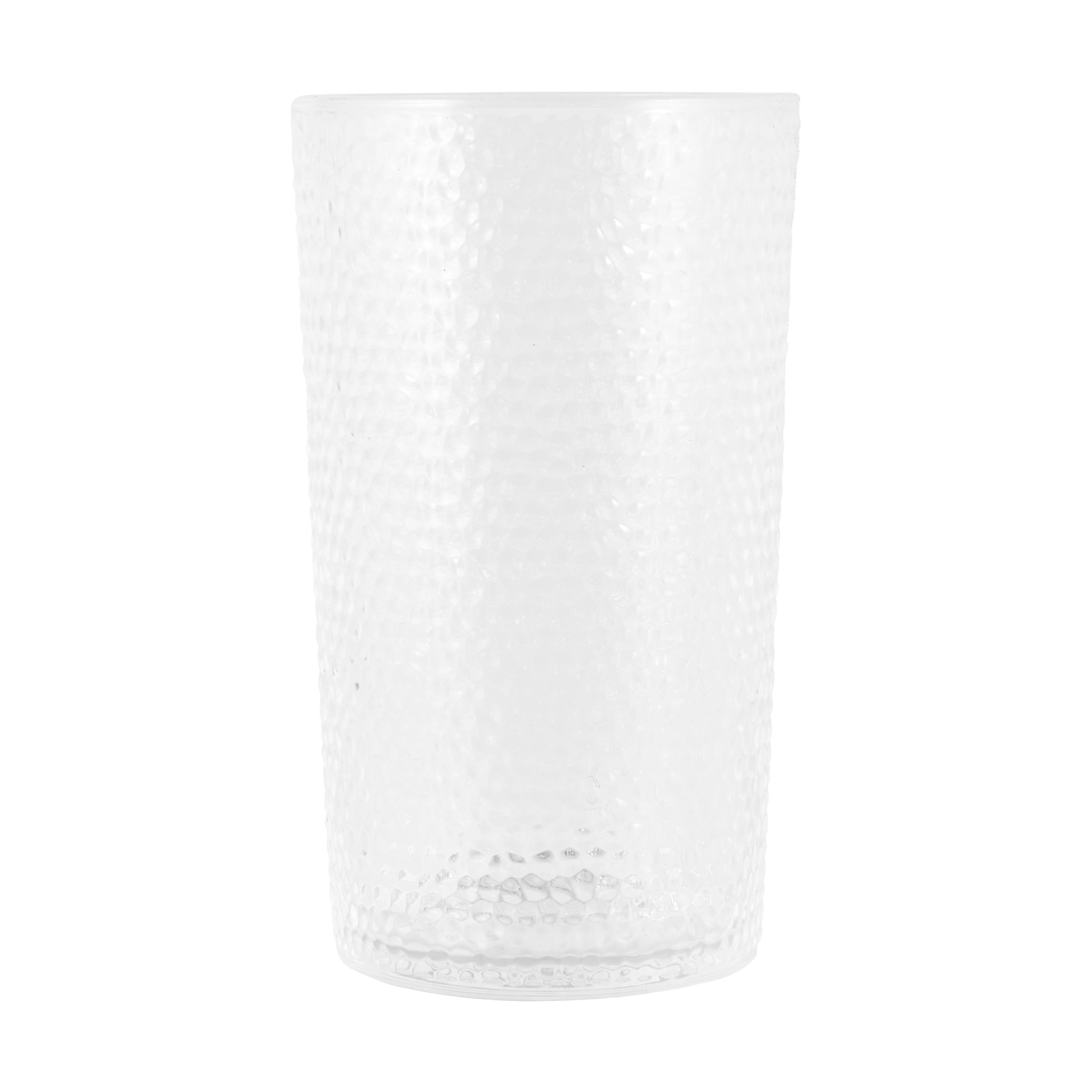 3 4 Clear Acrylic Hammered Highball Glasses, 3 of 5