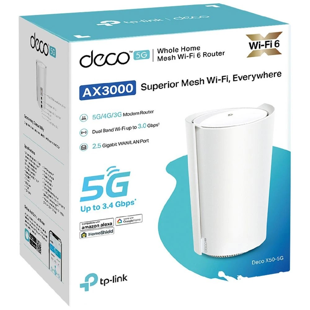 5 TP-Link Deco X50-5G AX3000 Whole Home Mesh WiFi 6 Router, 5 of 5