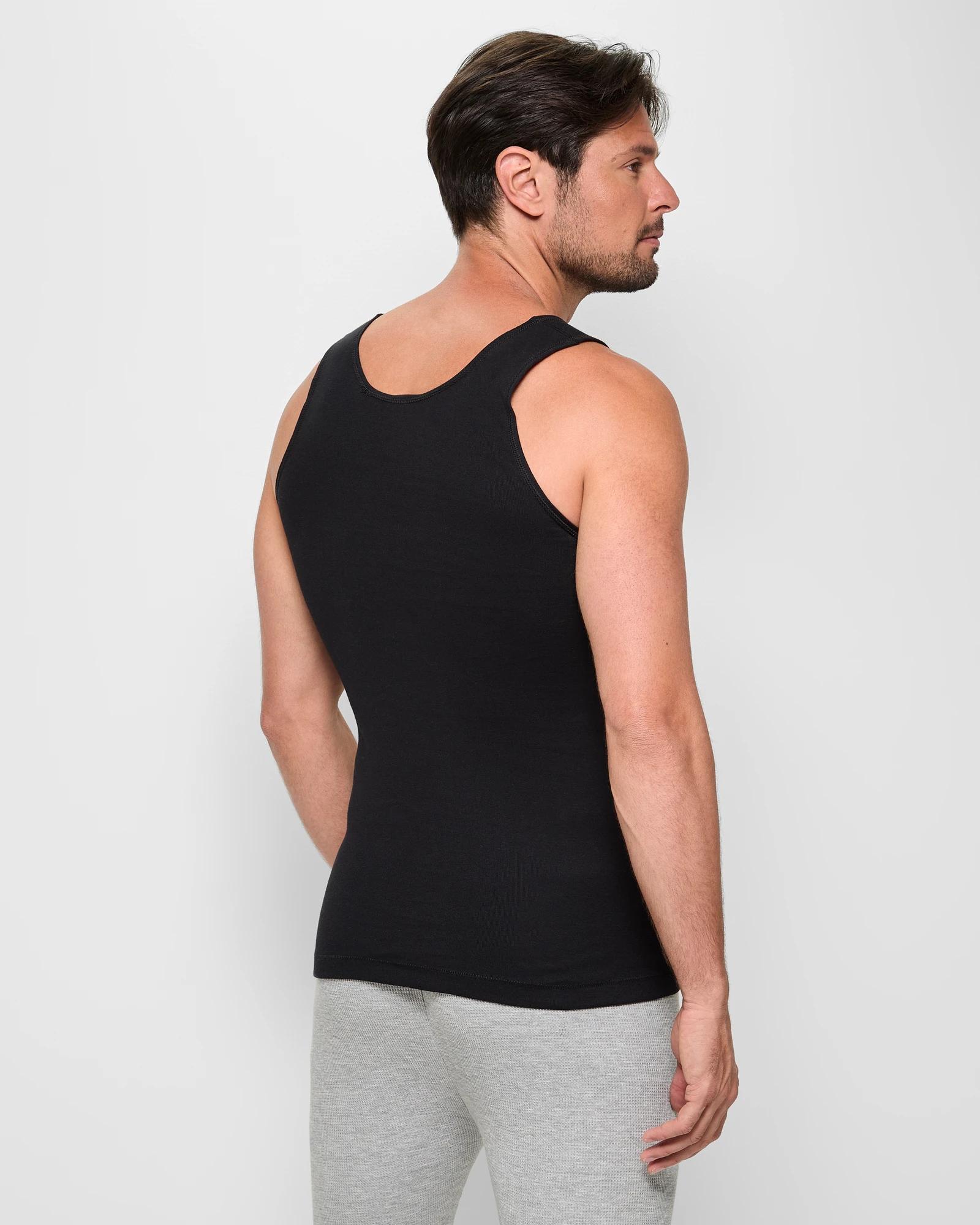 4 Australian Cotton Athletic Singlet - Maxx BLACK, 4 of 5