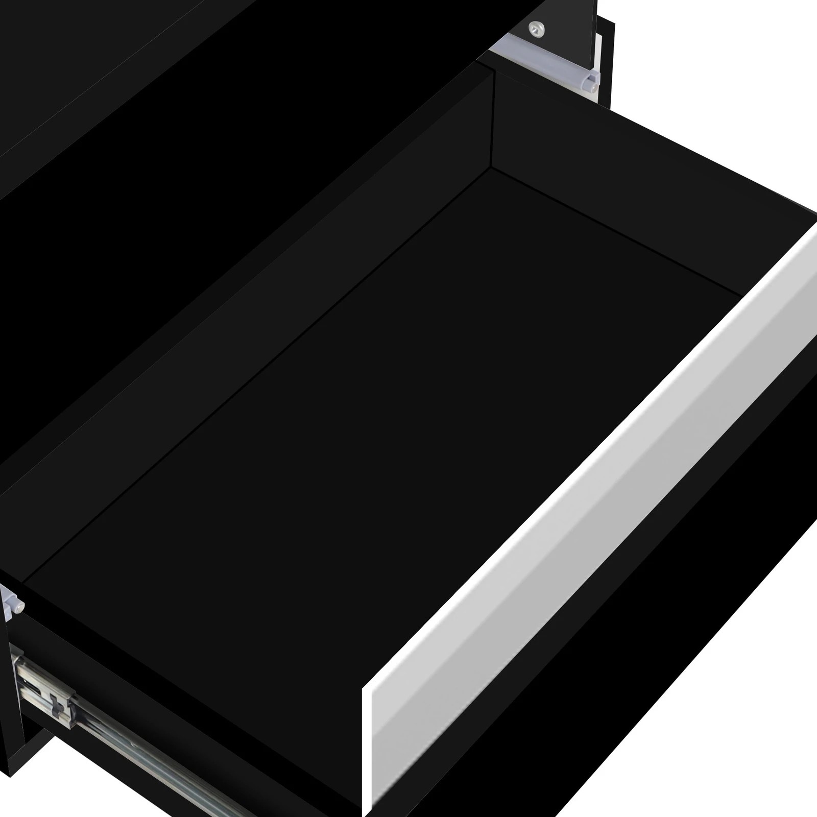 9 Alfordson Bedside Table RGB LED Nightstand 2 Drawers 4 Side High Gloss - Black, 9 of 10