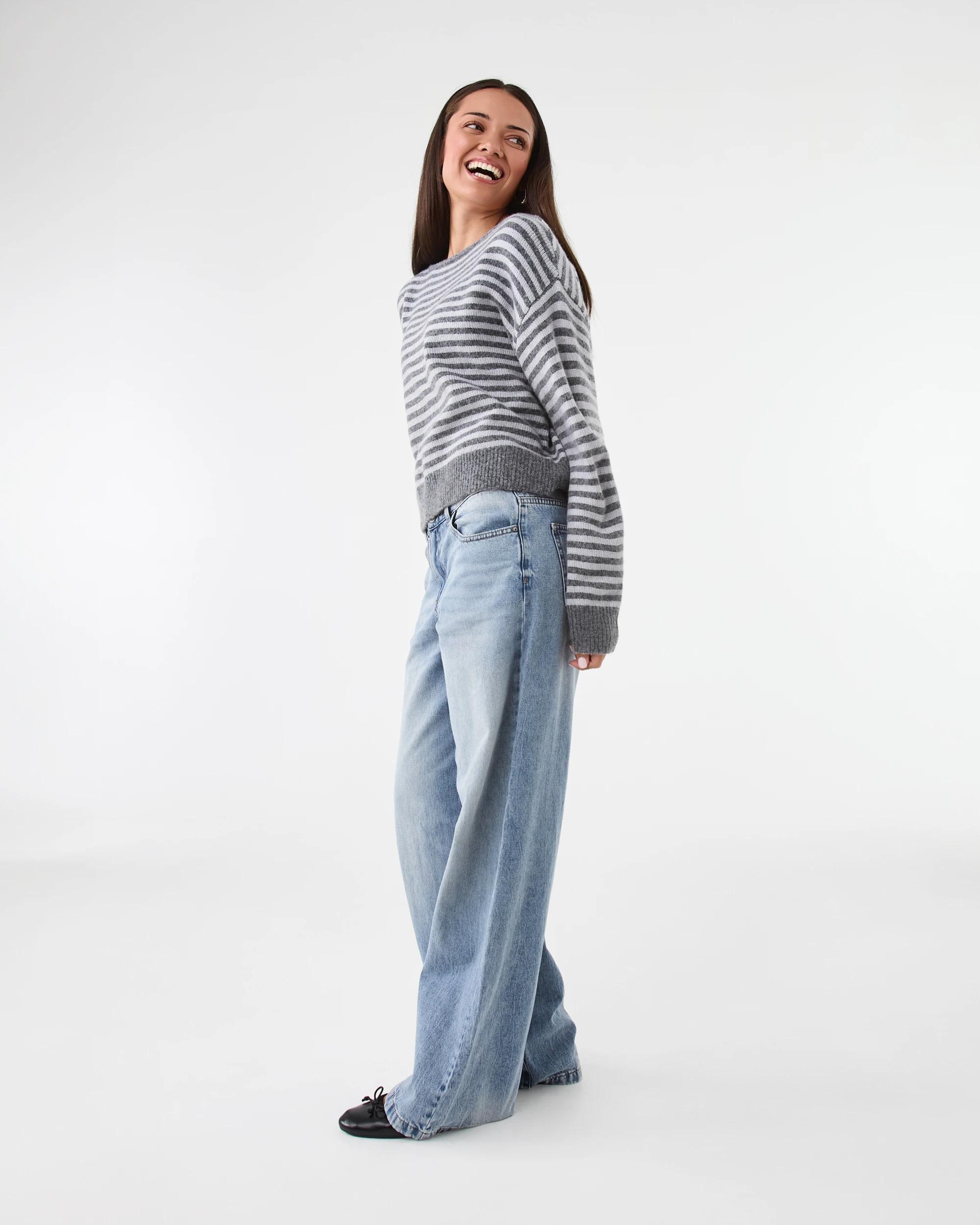 3 Boat Neck Knit Jumper Grey Stp, 3 of 7