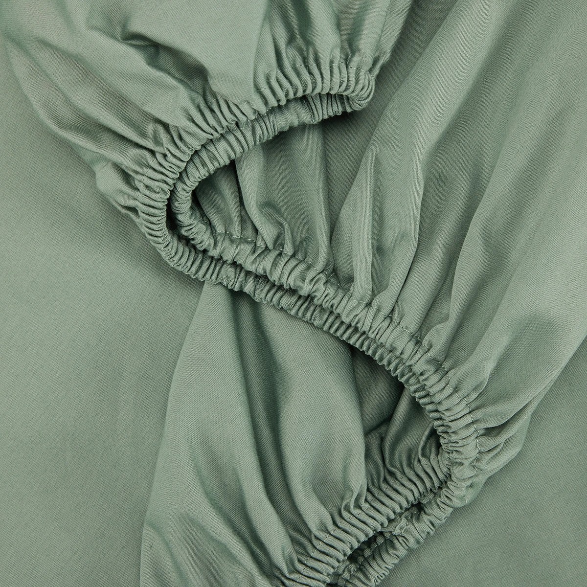 3 500 Thread Count Australian Grown Cotton Fitted Sheet - King Bed, Sage, 3 of 4