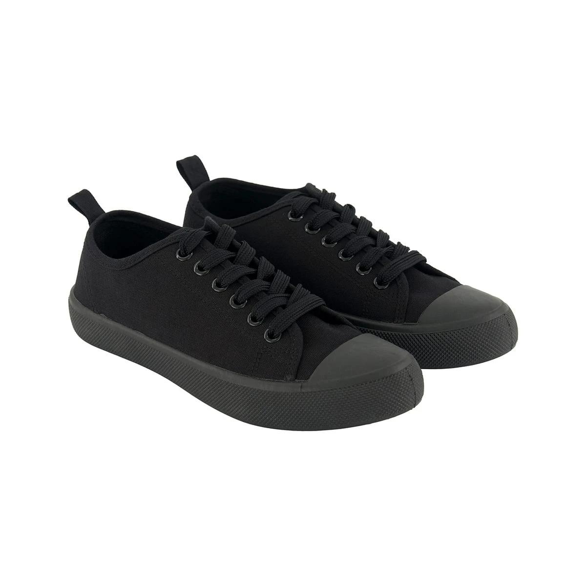 4 Canvas Low Top Sneakers Blk/blk, 4 of 5