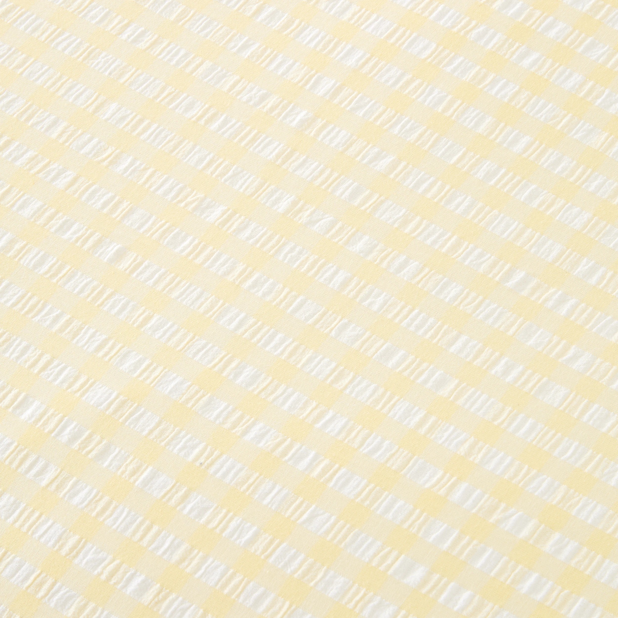 7 Gingham Ruffle Cotton Reversible Quilt Cover Set - Double Bed, Butter, 7 of 7