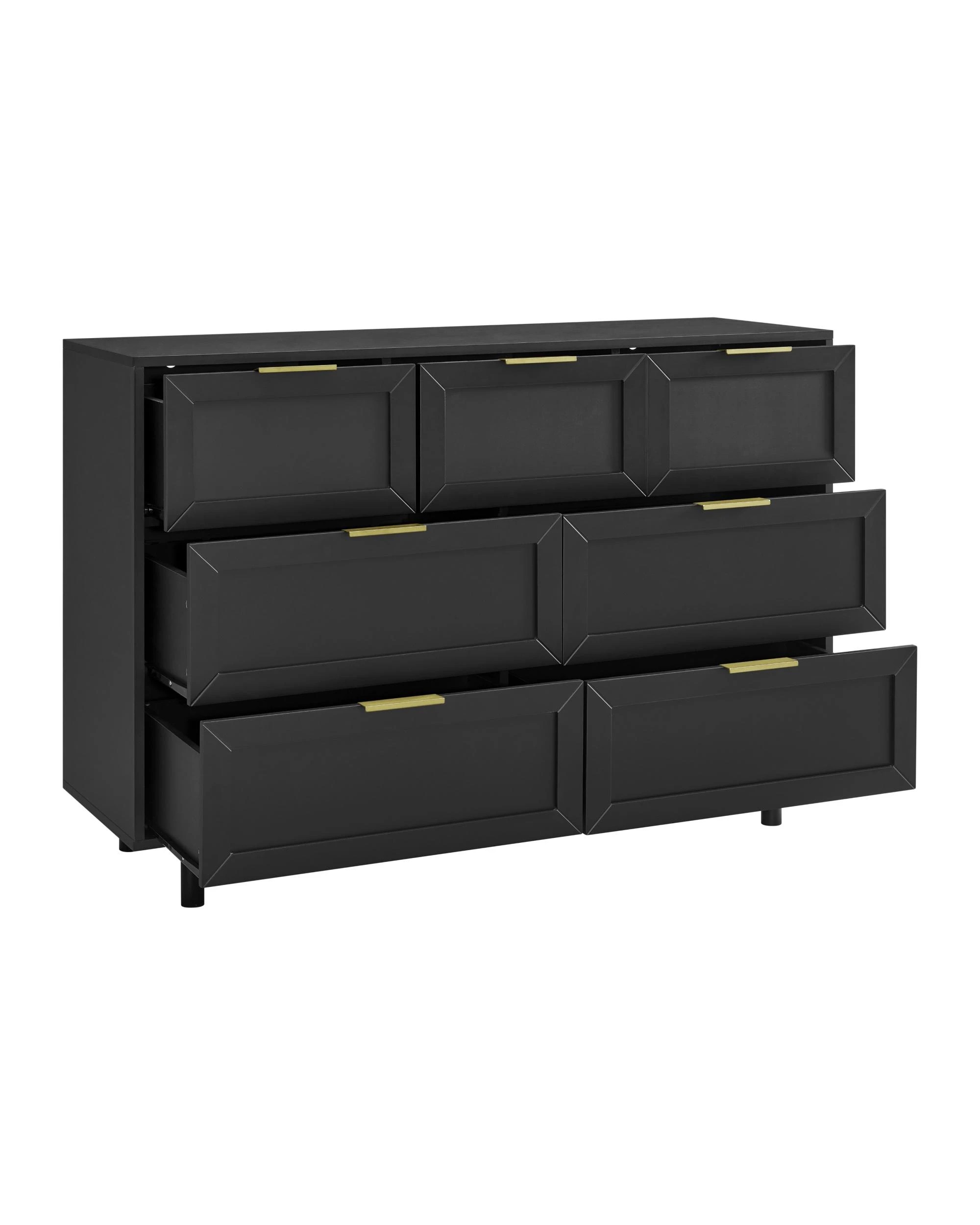 7 Kodu Tallboy Dresser Chest 7 Drawers - Black, 7 of 10