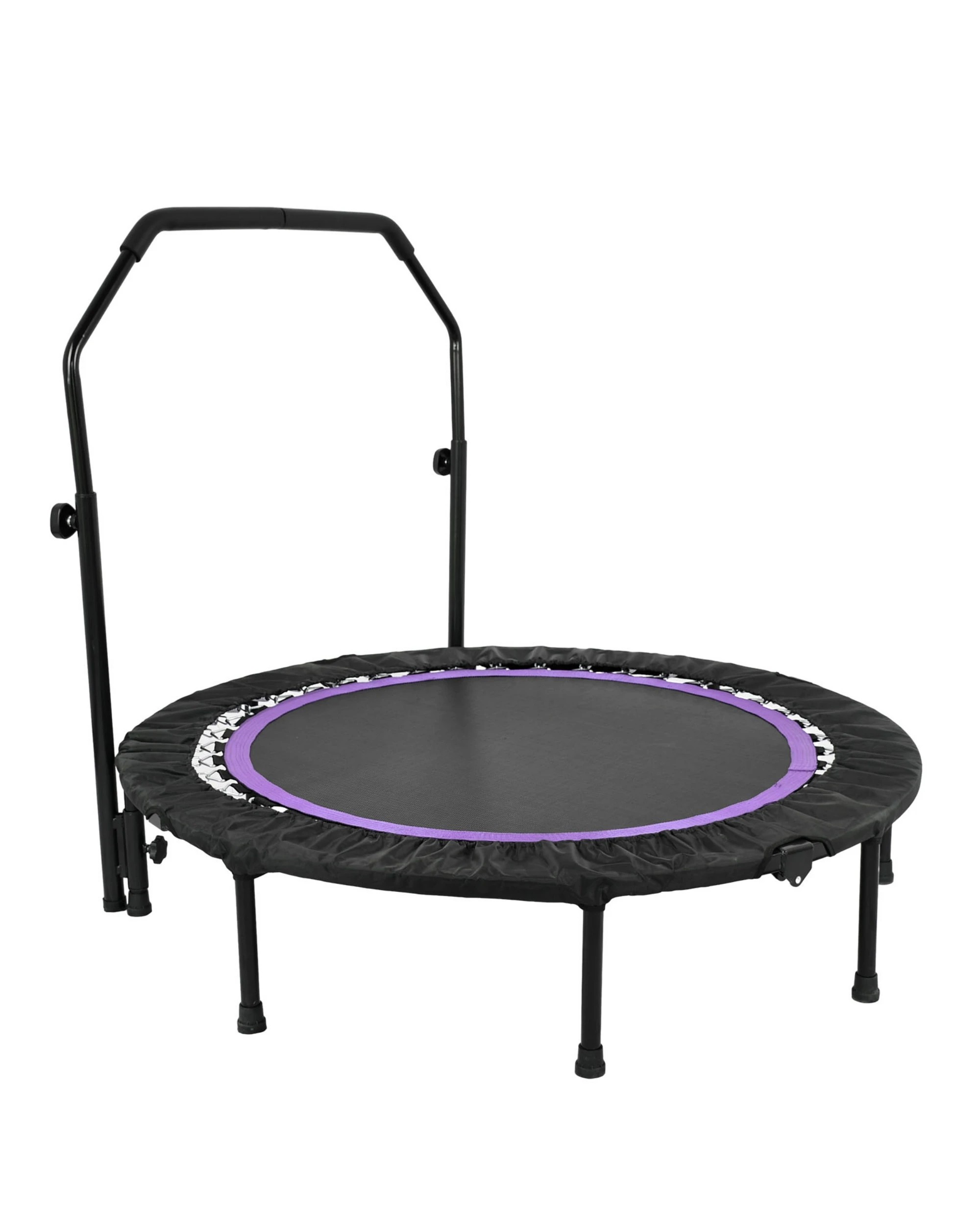 6 Advwin 48" Mini Trampoline Rebounder Max Load 200KG with Adjustable Foam Handle Suitable for Adult and Kids Purple, 6 of 7
