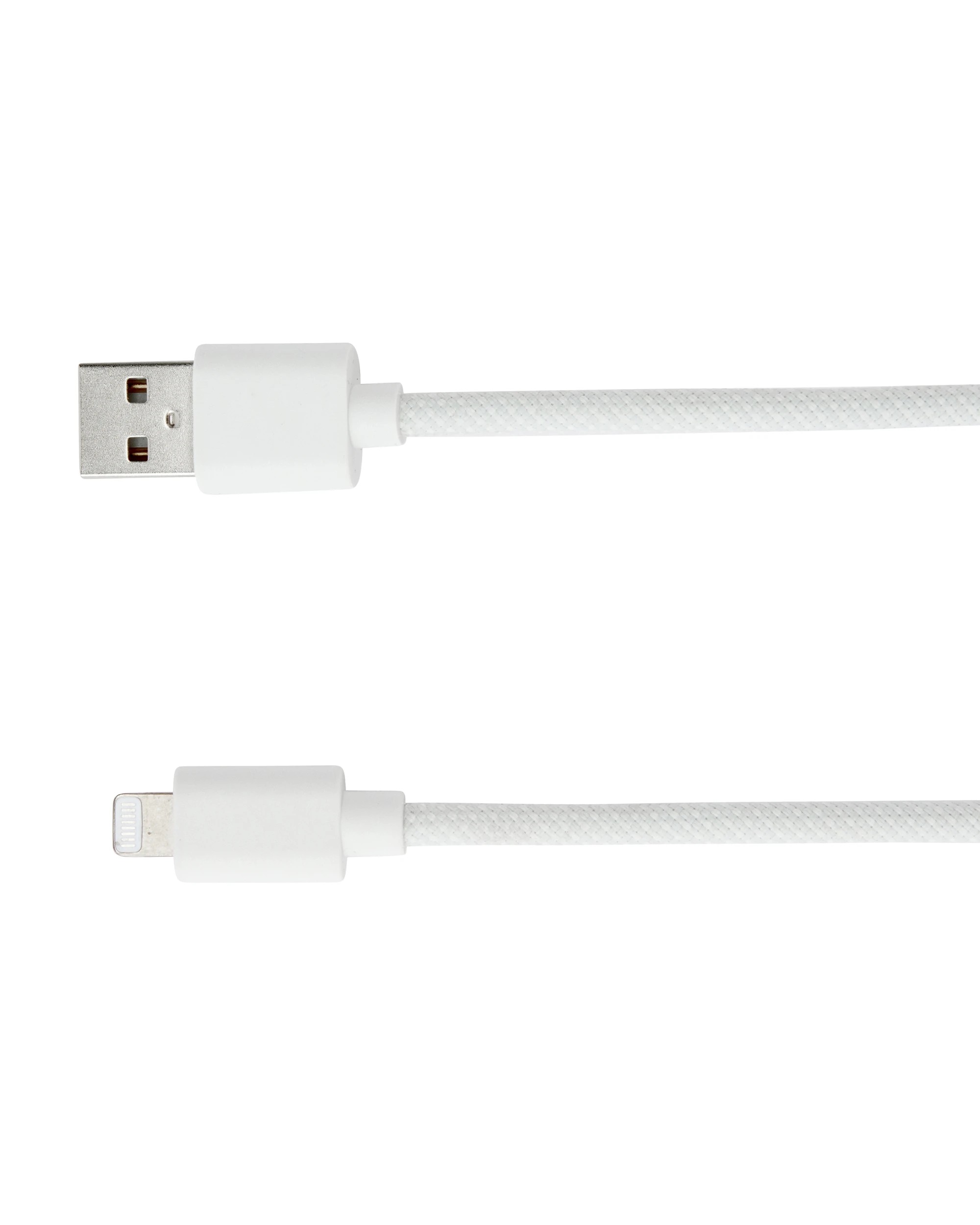 2 USB-A to Lightning Braided Cable - 1m, White, 2 of 4