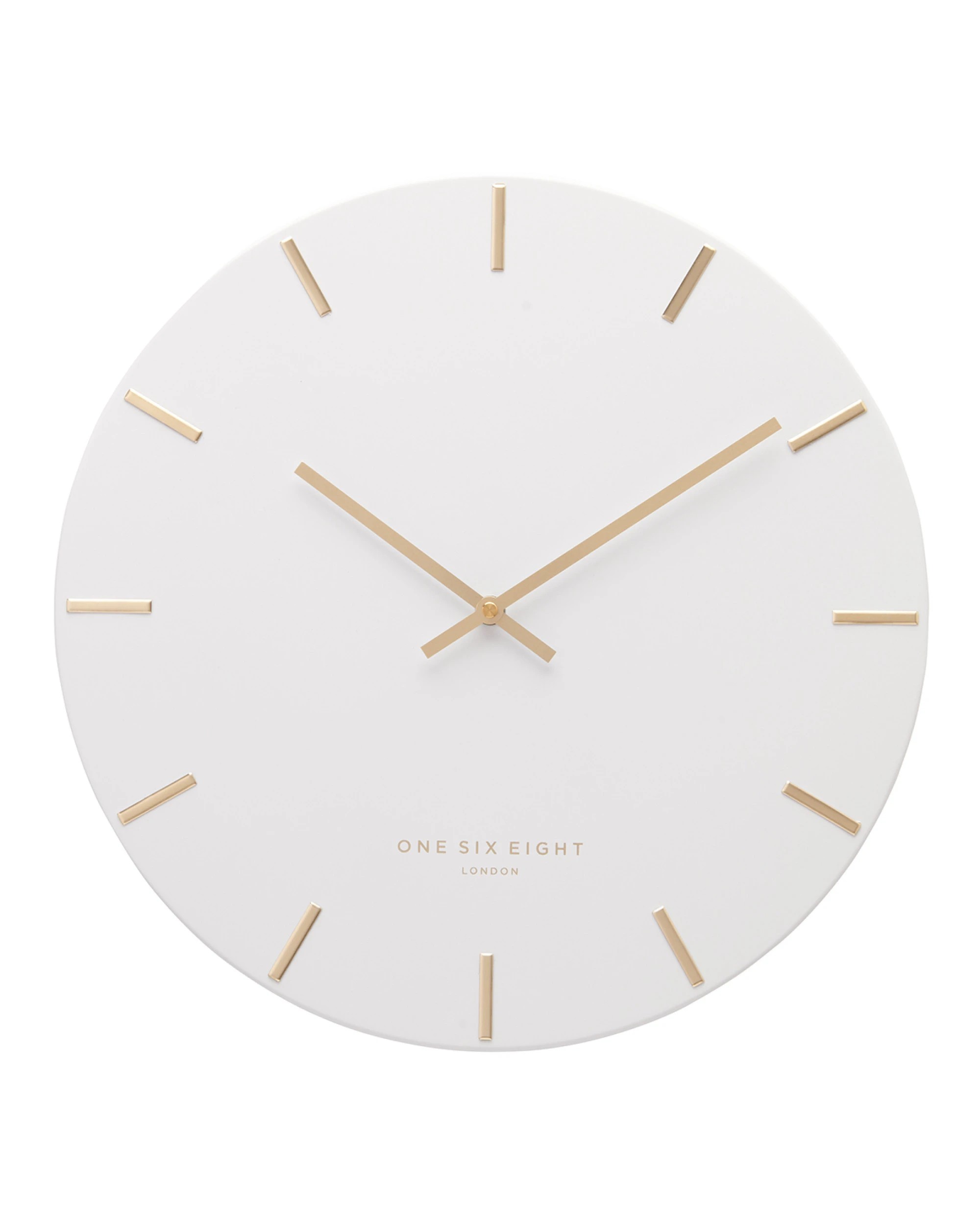 1 One Six Eight London Luca Silent Wall Clock - 40cm - White, 1 of 5