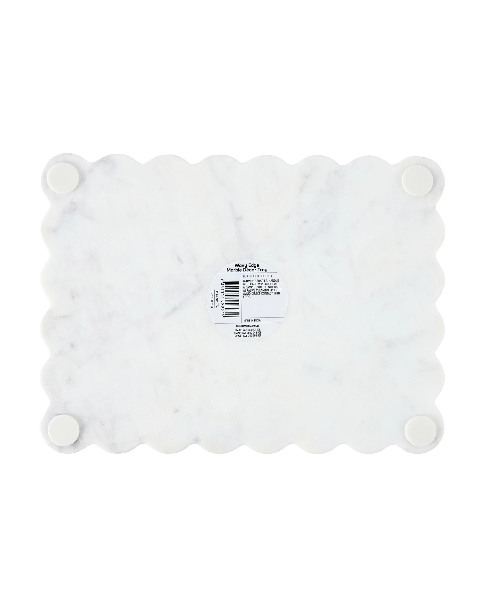6 Wavy Edge Marble Decor Tray, 6 of 6
