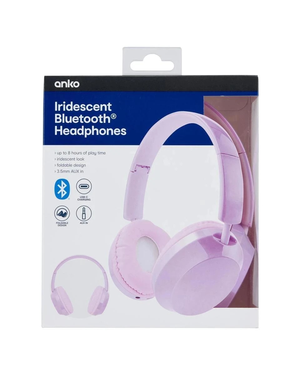 9 Iridescent Wireless Headphones - Lilac, 9 of 10
