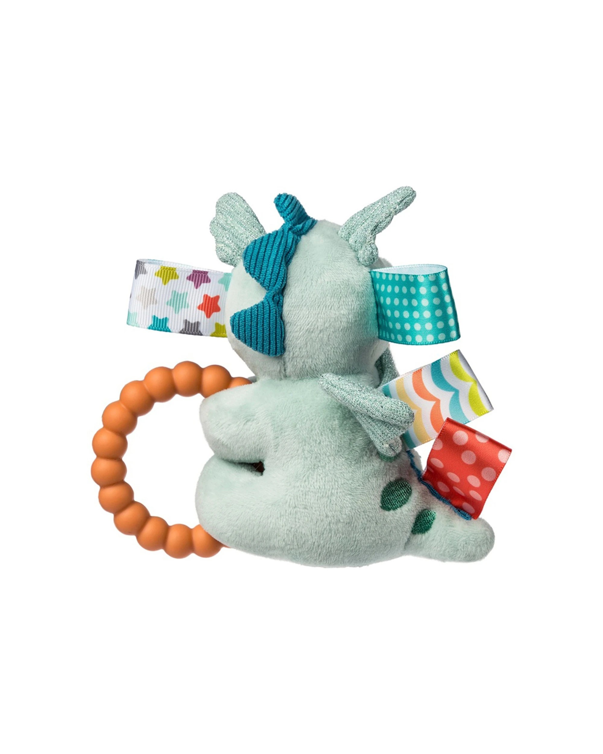4 Mary Meyer Taggies Drax Dragon Teether Rattle 0 Months BPA PVC Phthalate Safe - Green, 4 of 6