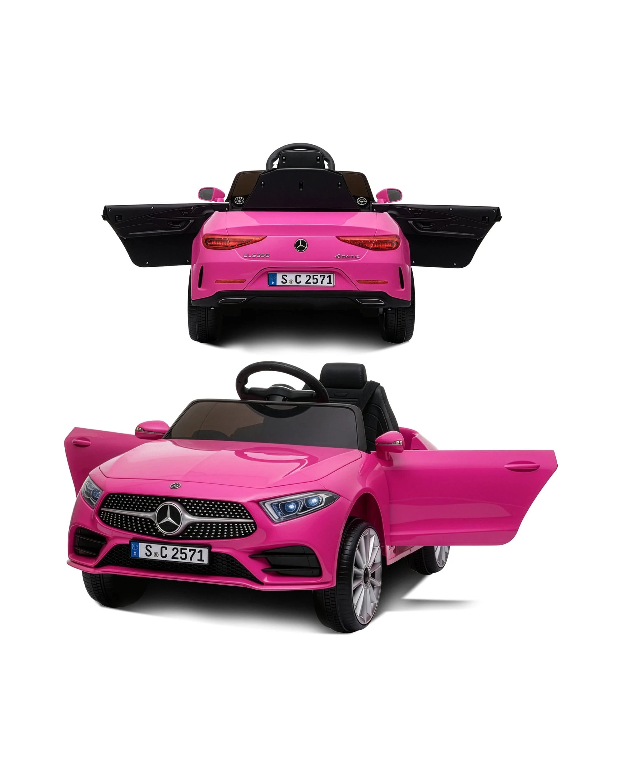 4 Kahuna Mercedes Benz CLS 350 Kids Electric Ride On Car with Remote Control - Pink - Pink, 4 of 6