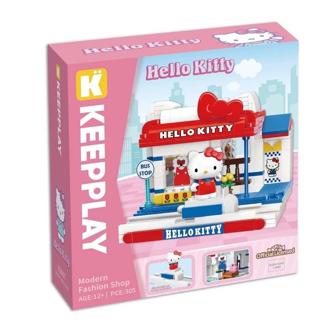 1 305 Piece Keepplay Hello Kitty Modern Fashion Shop Playset, 1 of 5