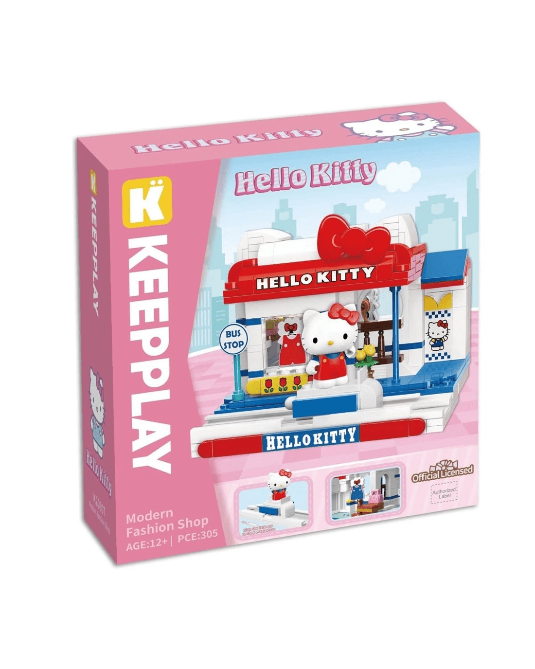 1 305 Piece Keepplay Hello Kitty Modern Fashion Shop Playset, 1 of 5