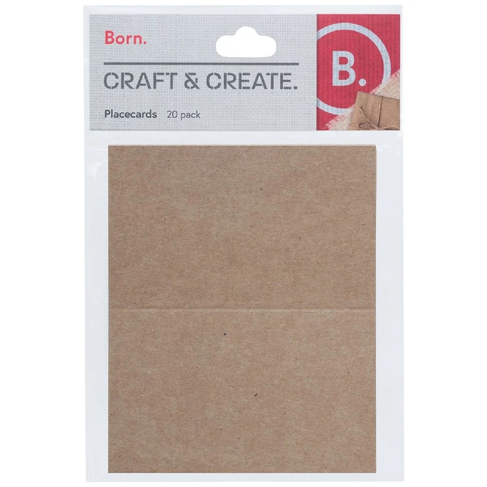 1 Born Place Cards 20 Pack Kraft, 1 of 2